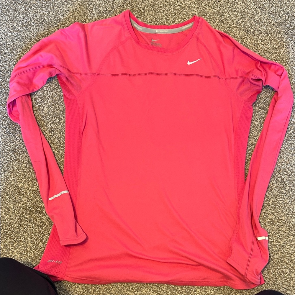 Nike Women's Bright Pink Long Sleeve Tee